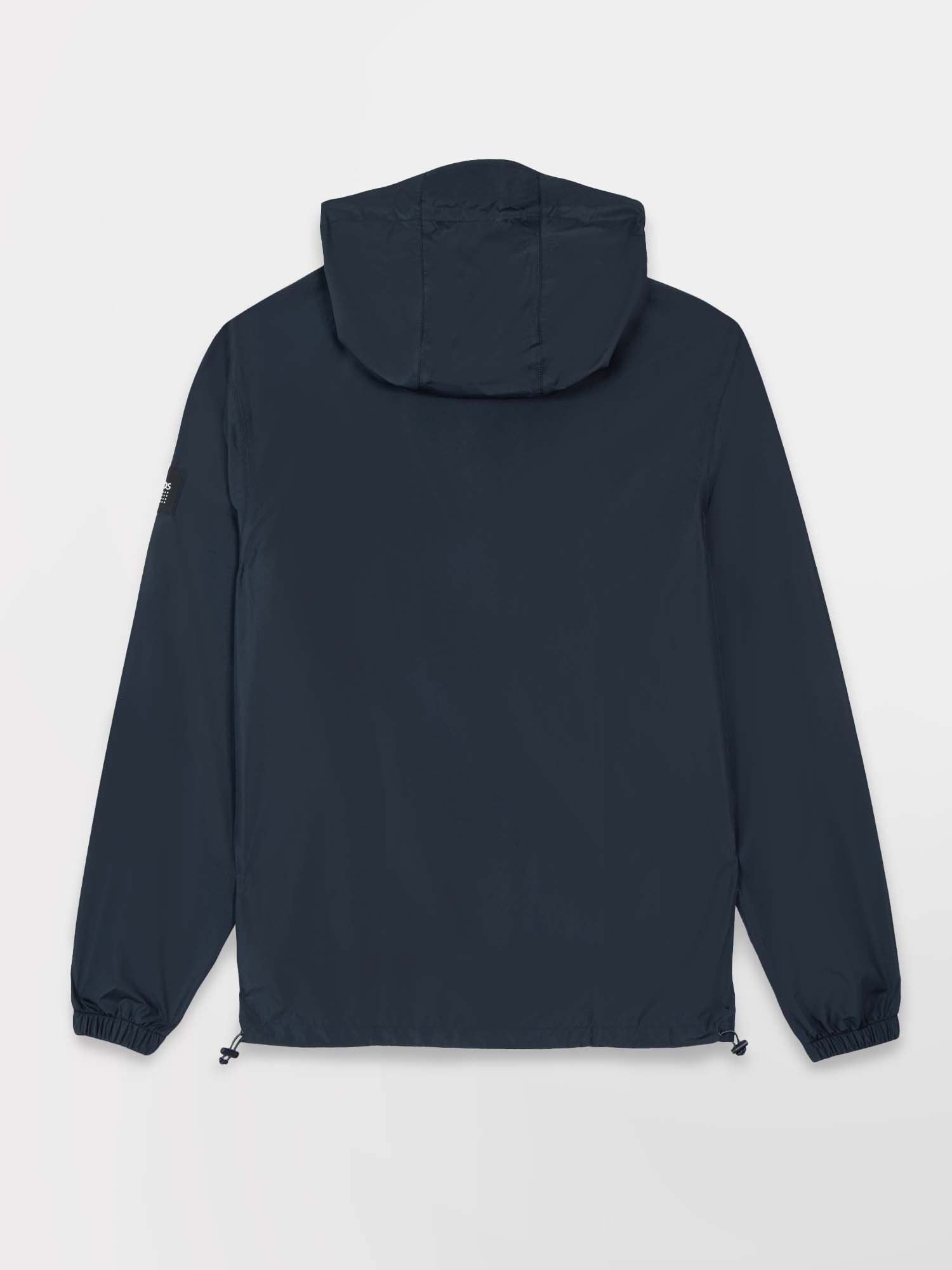 Coupe-Vent Homme Imperméable A Capuche Marine et Blanc
