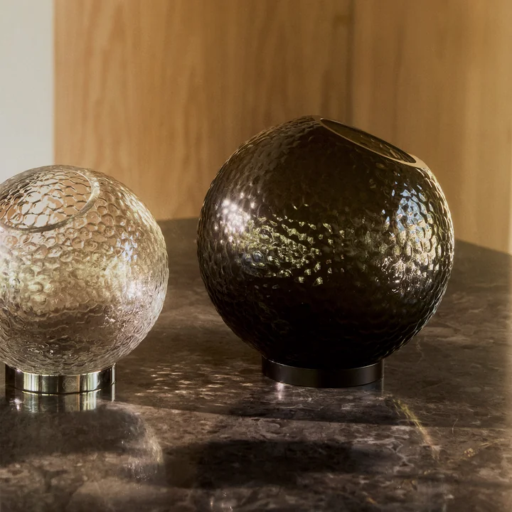 AYTM - Globe Bubbles Vase Ø 17 cm, klar / silber