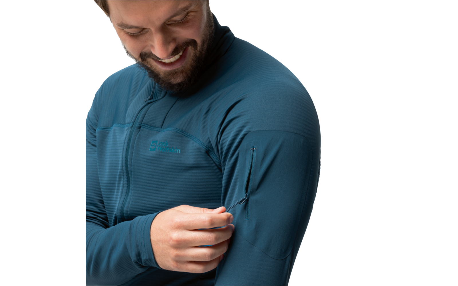 Jack Wolfskin Prelight FZ Herren Fleecejacke dark sea