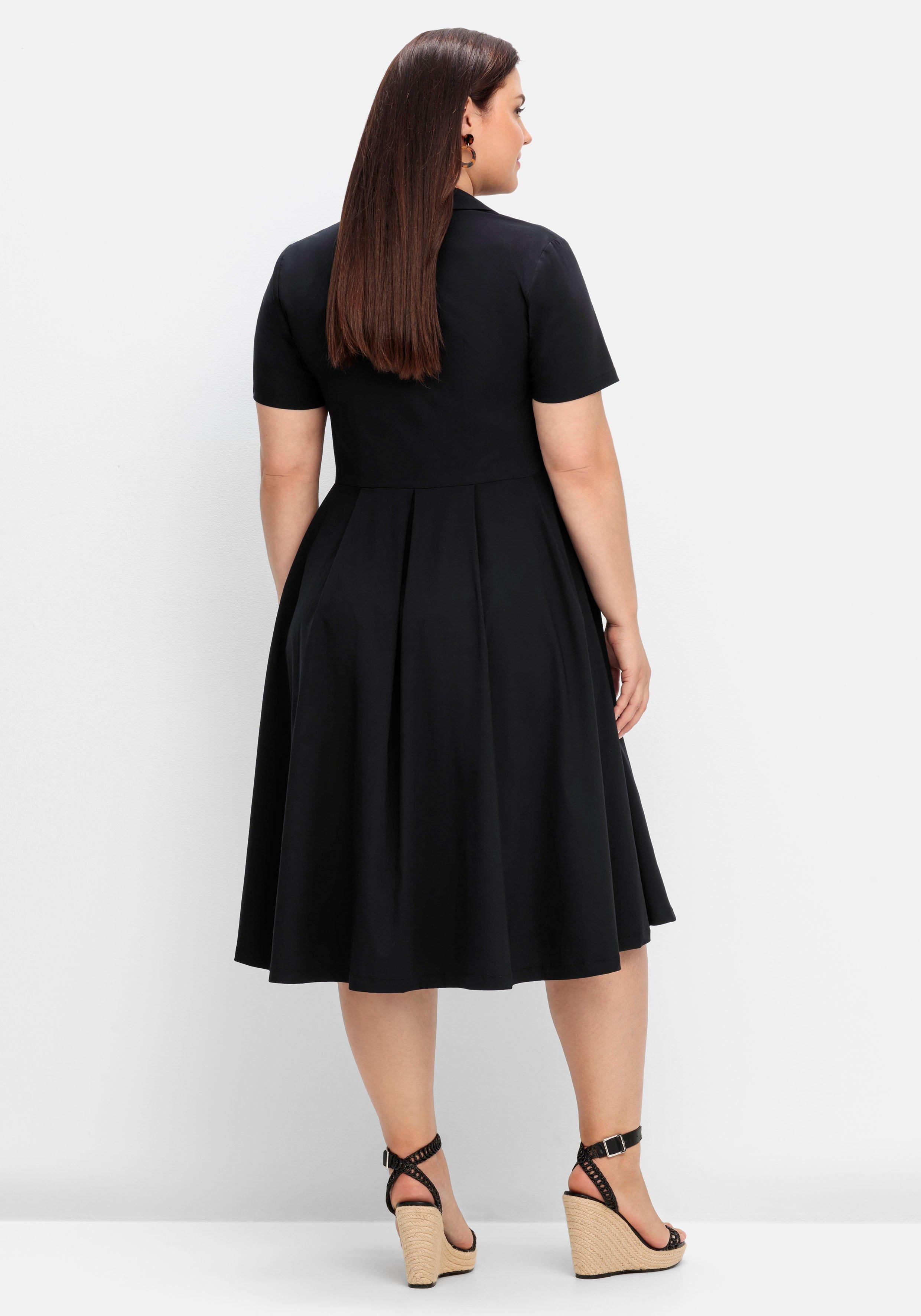 Hemdblusenkleid mit ausgestelltem Rock, aus Popeline