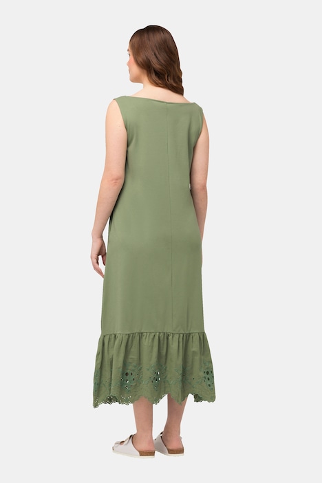 Maxikleid, A-Linie, Rundhals, ärmellos, Biobaumwolle
