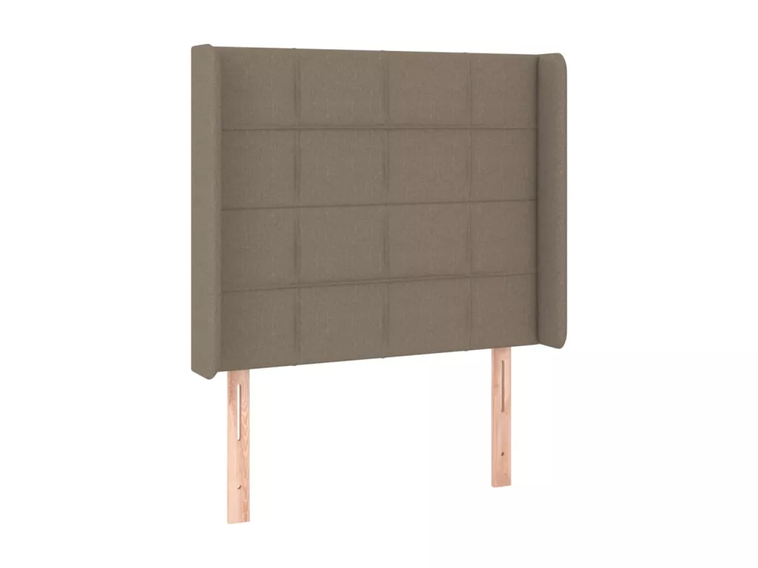 Sommier tapissier avec matelas et LED Taupe 90x190 cm Tissu