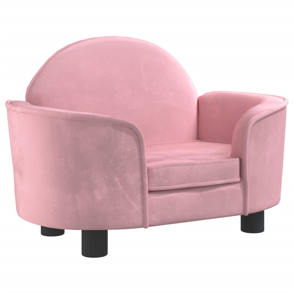 Cama para cães vidaXL em veludo rosa, 66x40x45 cm