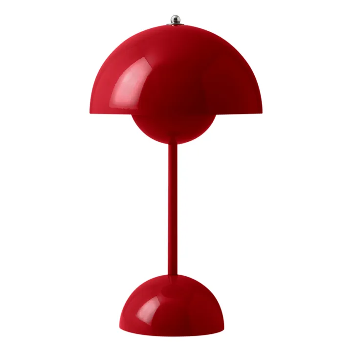 & Tradition Lampe à poser portative Flowerpot VP9, Verner Panton | Rouge vermillon
