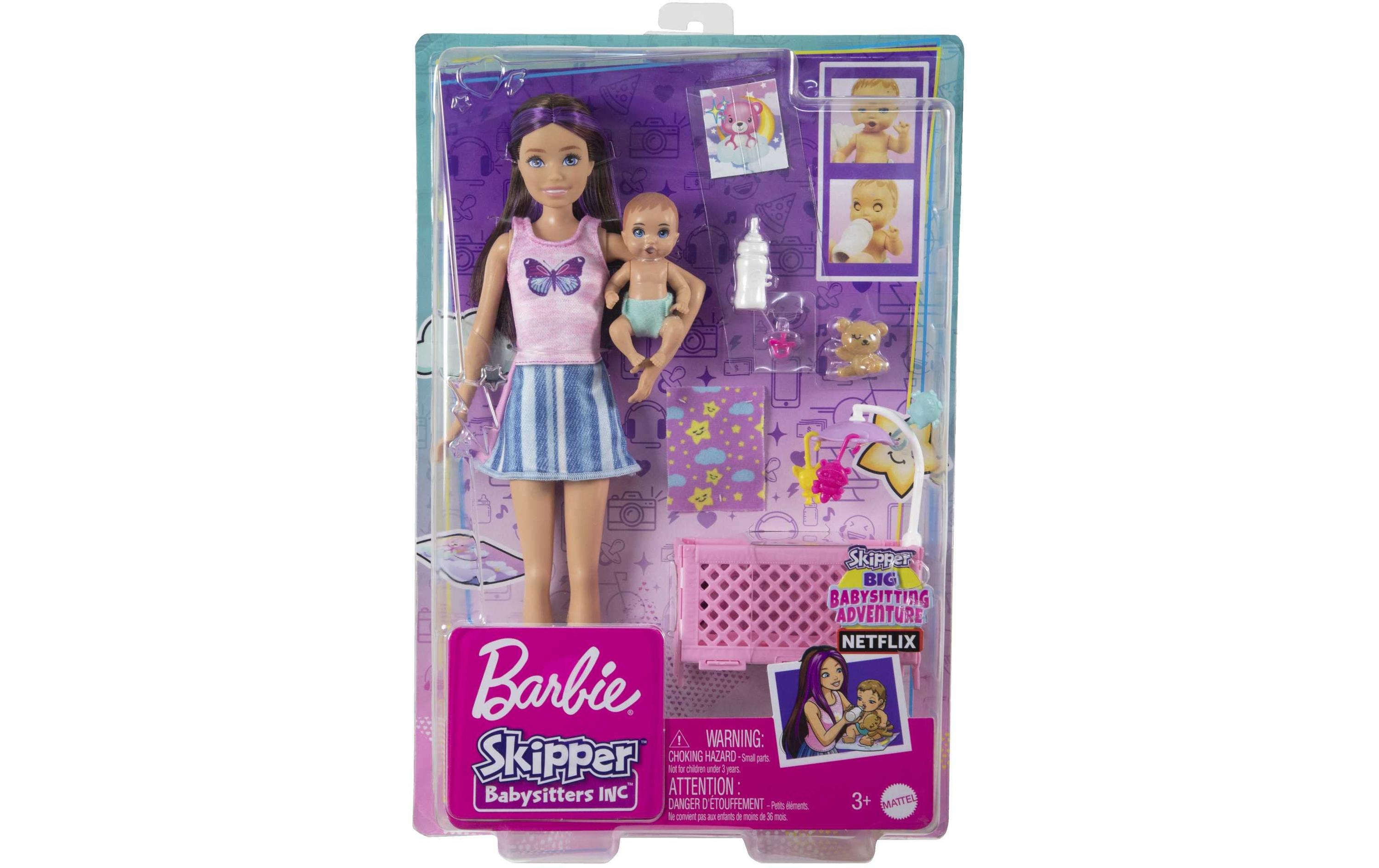 Spielset Barbie Skipper: Babysitters Sleepy BabyBabysitter-Spielset mit Gitterbett