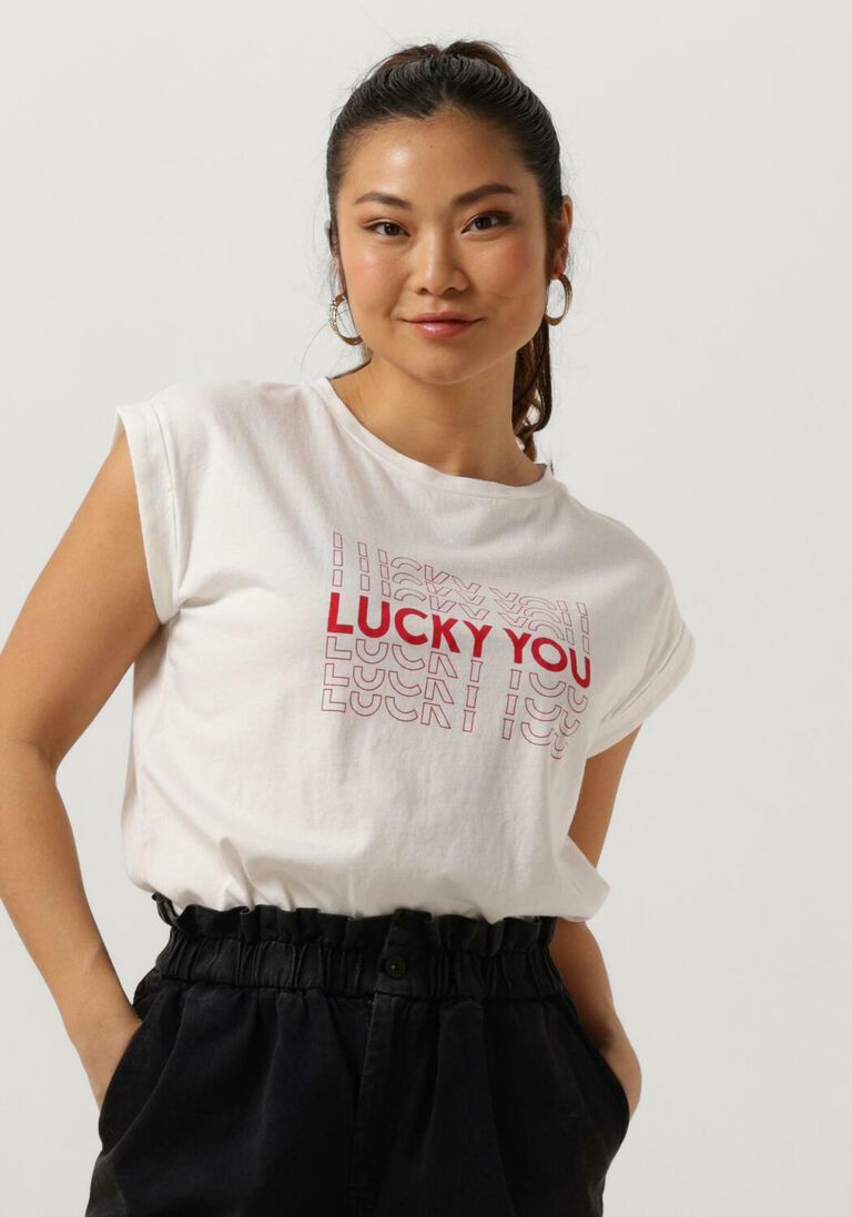 BY-BAR witte by-bar t-shirt thelma lucky you top