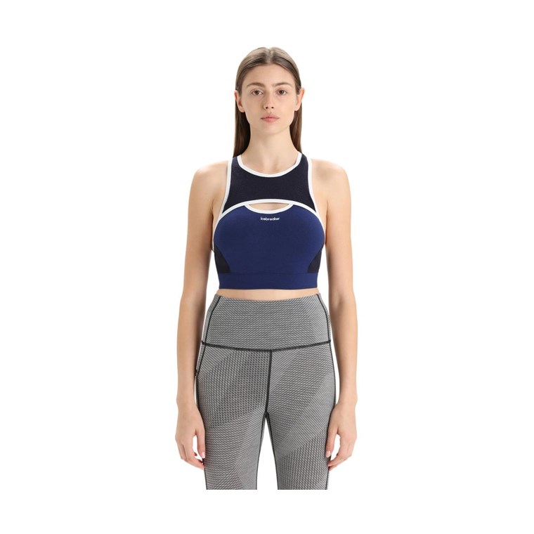 Icebreaker ZoneKnit Sports Bra Women Royal Navy/Midnight Navy