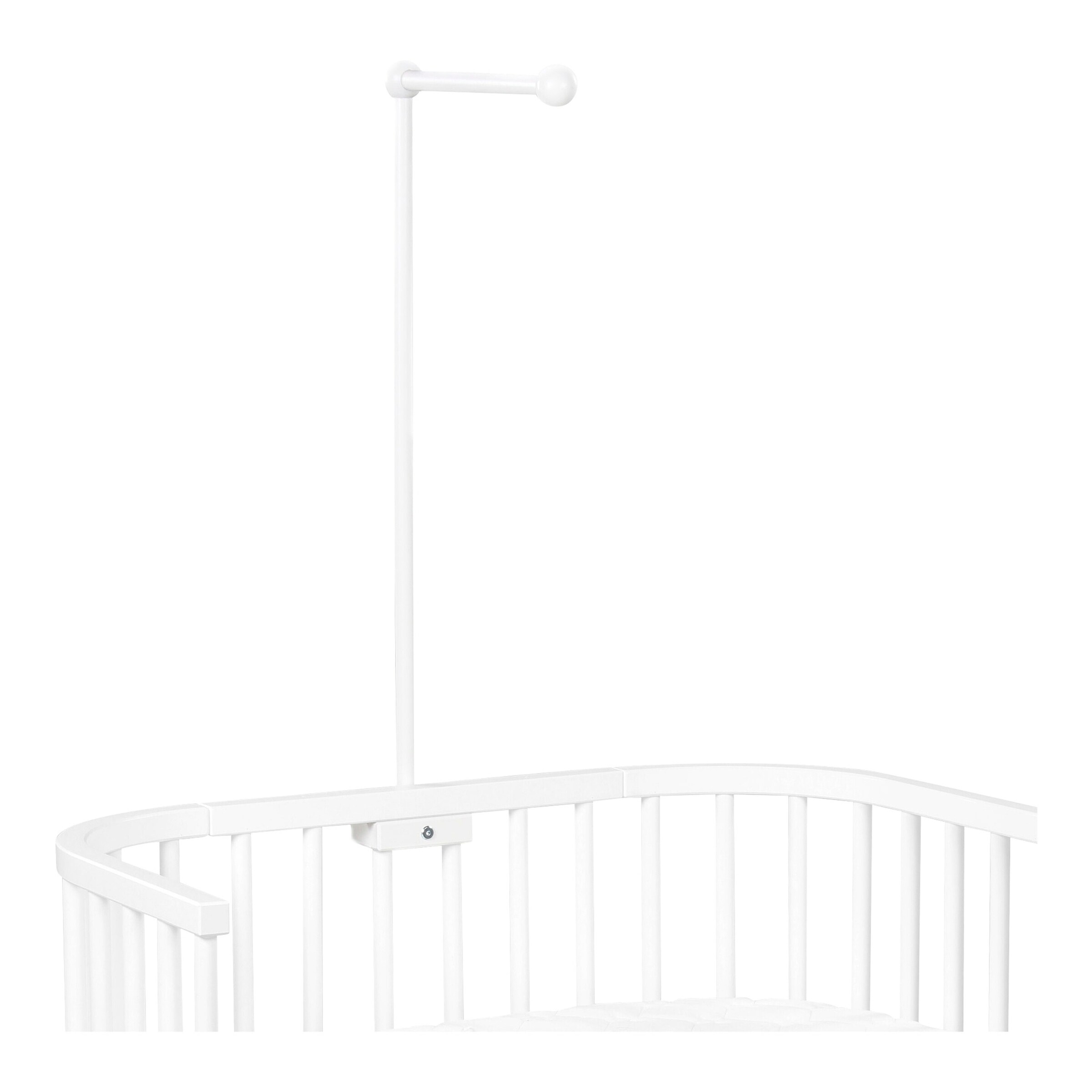 babybay® Mobilehalterung für alle babybay-Modelle mit Rundstäben weiß lackiert