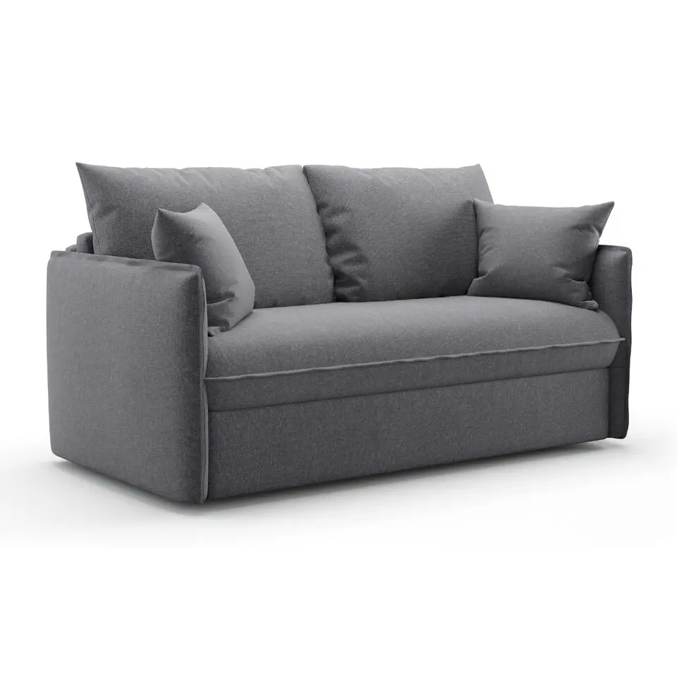 CALICOSY - Slaapbank MIRA - Grijs - 90x185x104 cm