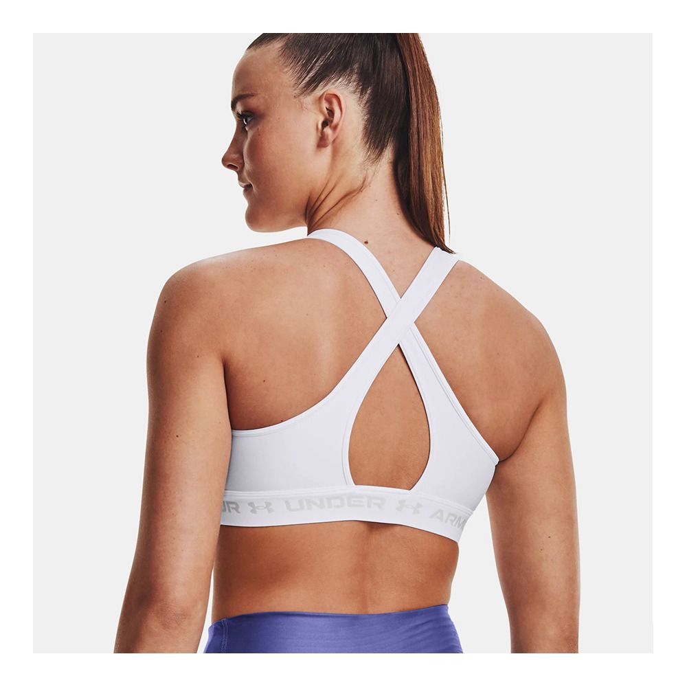 Under Armour CROSSBACK MID - Brassière Femme white