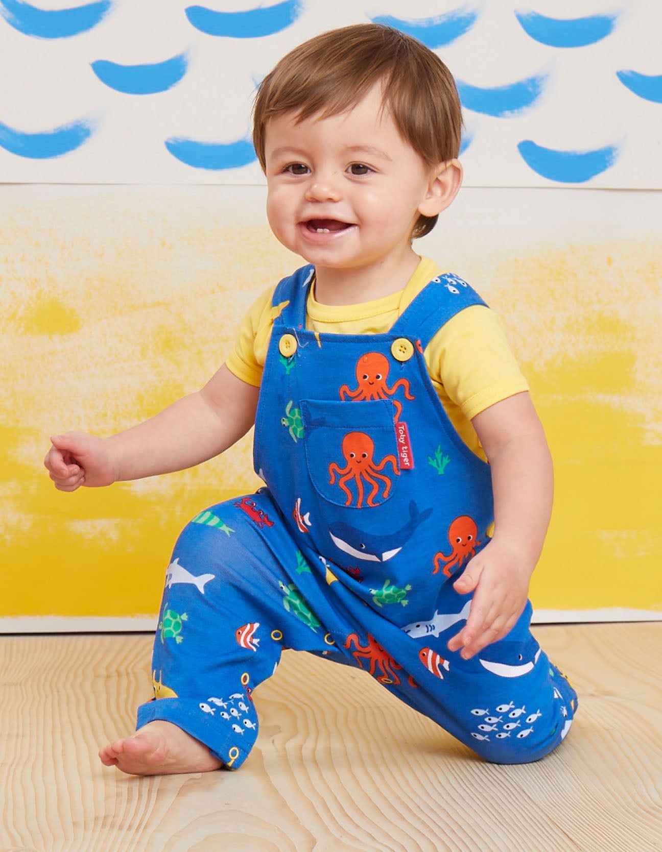 Toby Tiger Latzhose, Meer Print