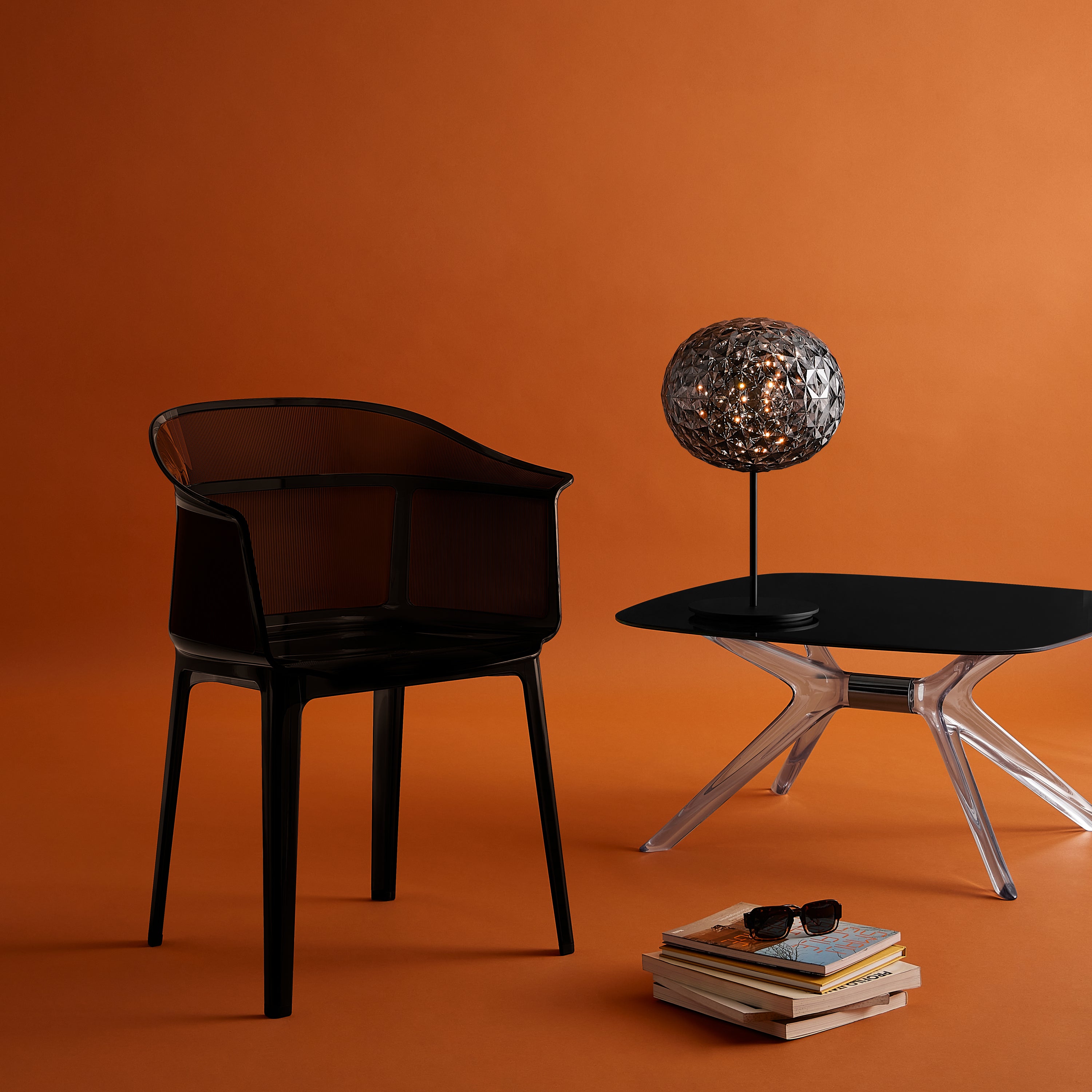 Kartell Papyrus Eetkamerstoel - Smoke Brown