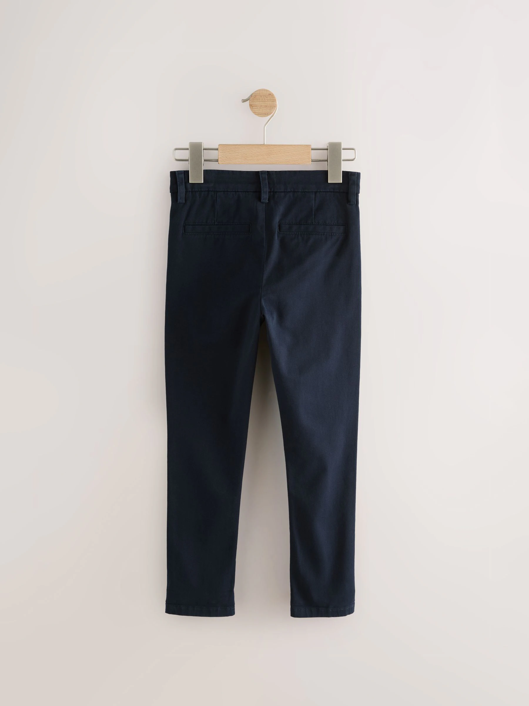Zwart/marineblauw - Stretch skinny chino's verpakking van 2 (3-17jr)
