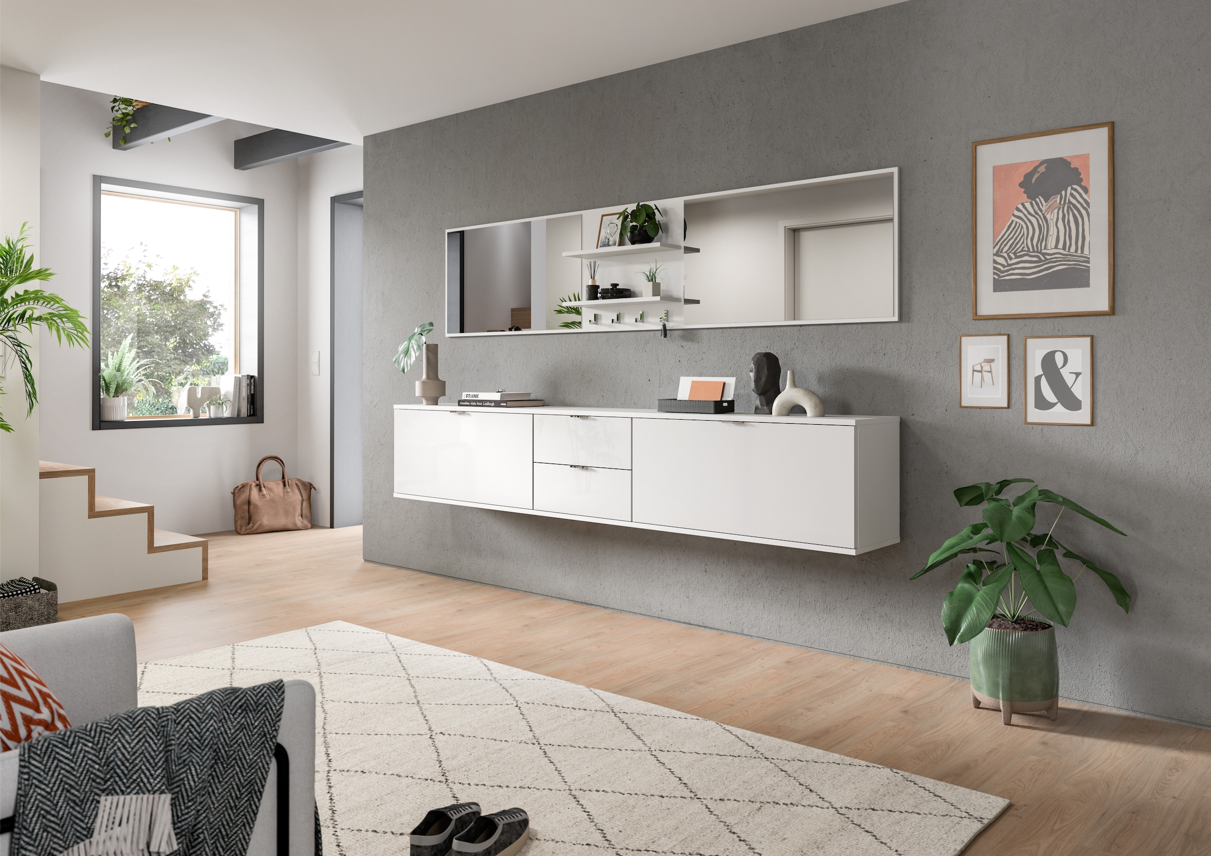 INOSIGN Garderoben-Set »Trondheim, Garderobenset 6-tlg. Breite 236 cm,« 6 Stk. tlg.