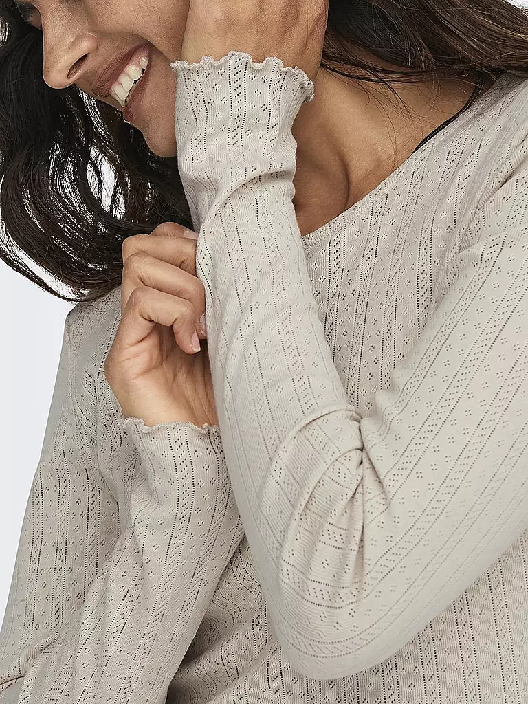 ONLY Langarmshirt ONLCARLOTTA beige