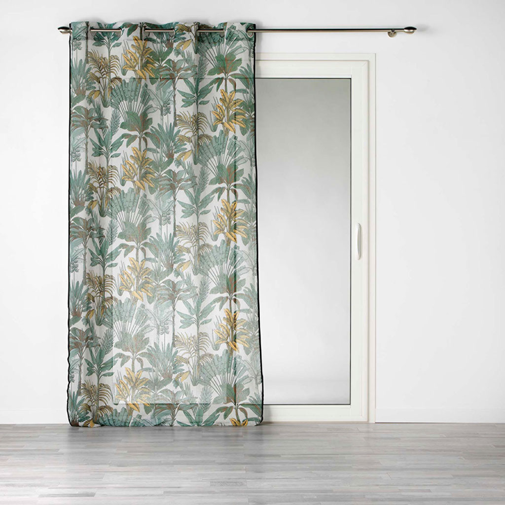 Voilage à œillets polyester imprimé BALINESIA 140x240cm