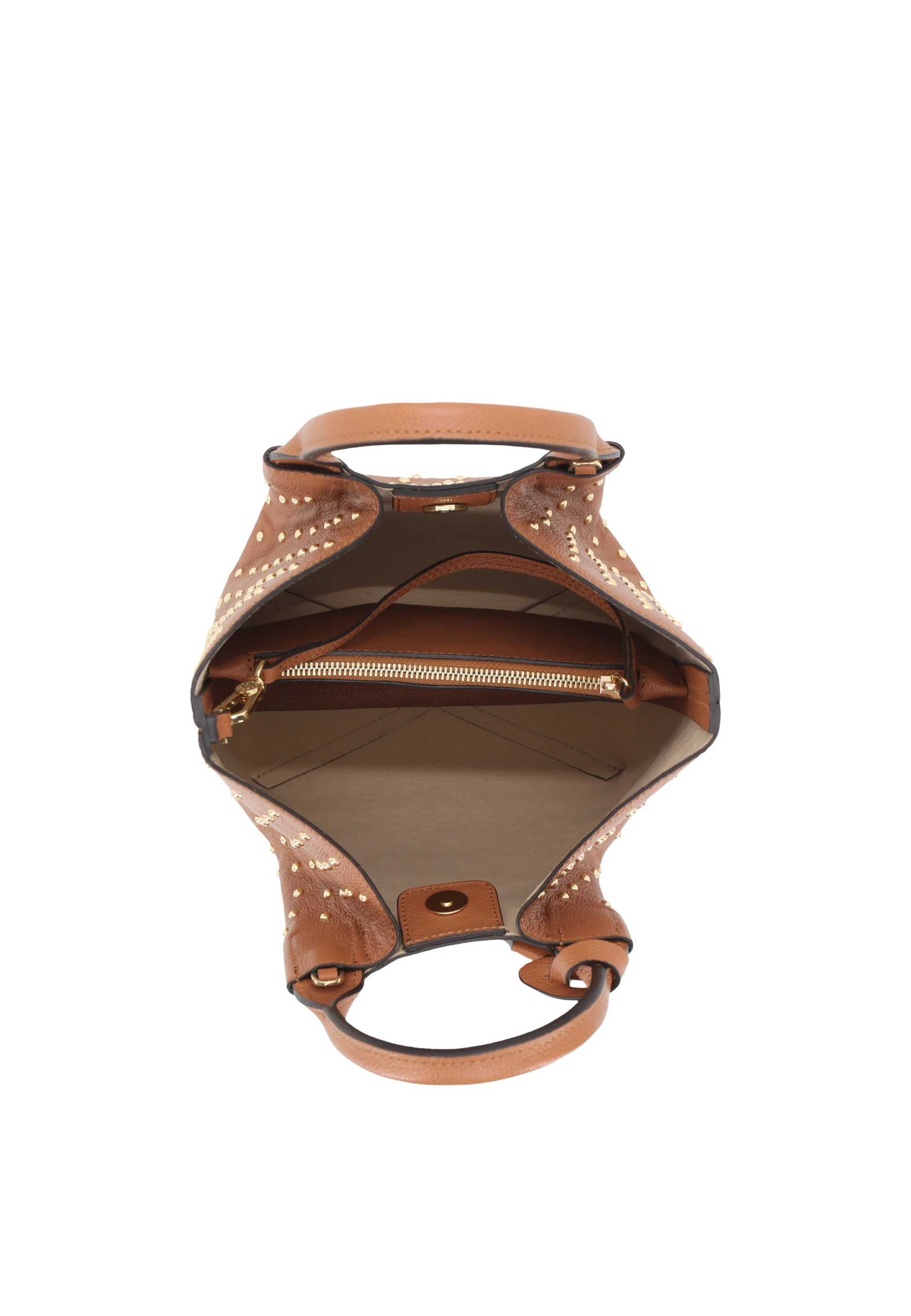 Shopper ESSENTIAL studs small Leather Agave Standard