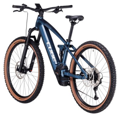 VTT Électrique Tout-Suspendu Cube Stereo Hybrid 120 Race 750 Shimano Deore/XT 12V 750 Wh 27.5'' Bleu Petrol