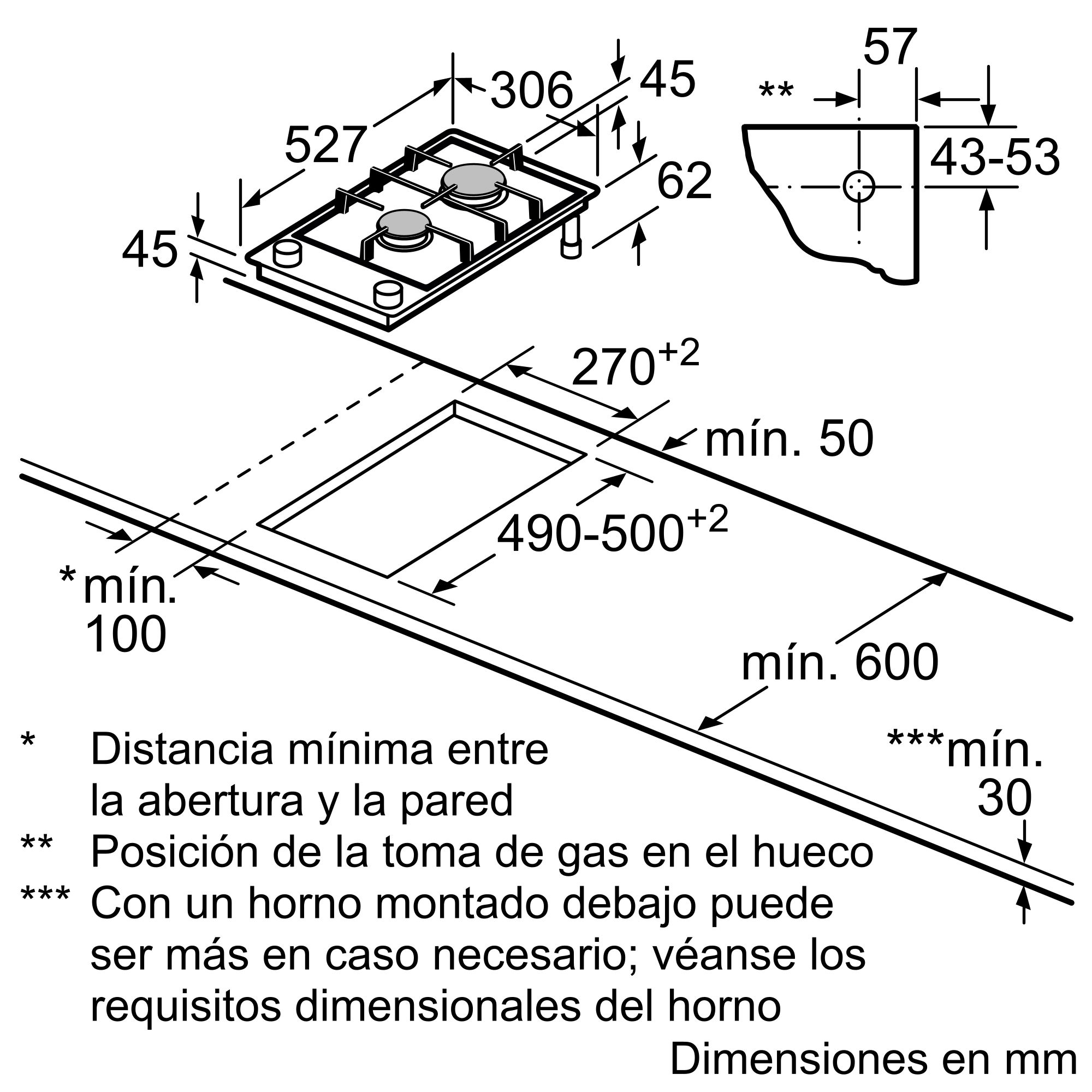 Fogão Domino Série 8, 30cm, Vidro Cerâmico, Preto PRB3A6B70