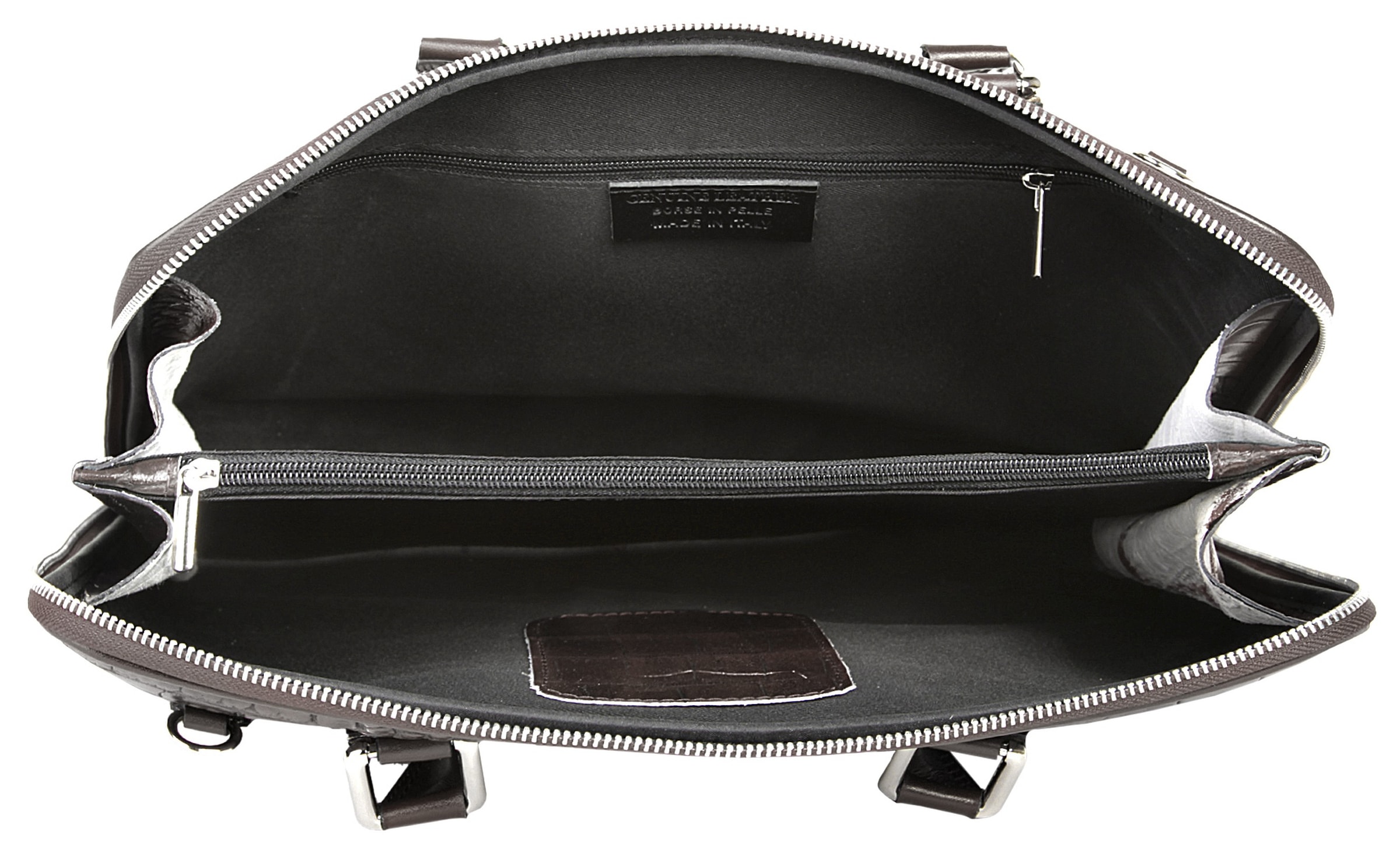 Bagan Aktentasche echt Leder, Made in Italy