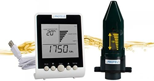 Proteus EcoMeter – Intelligenter Heizöltank-Füllstandsanzeiger mit Funk-Display | Kabellos, einfache Installation, Reichweite bis 150 m