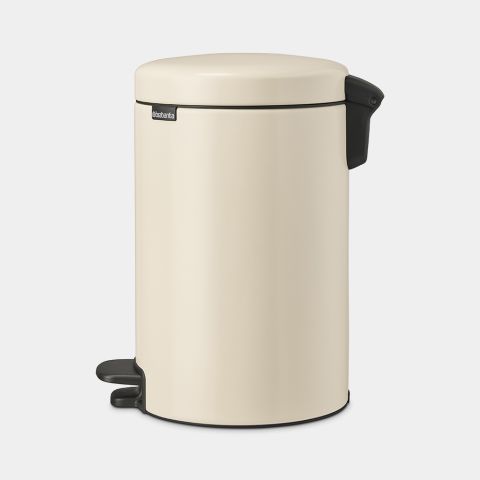 NewIcon Pedaalemmer, 12 liter, kunststof binnenemmer - Soft Beige