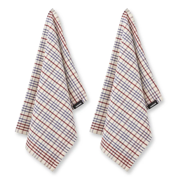 Humdakin - Geschirrtuch Organic Cotton, 45 x 70 cm, checkered race (2er-Set)