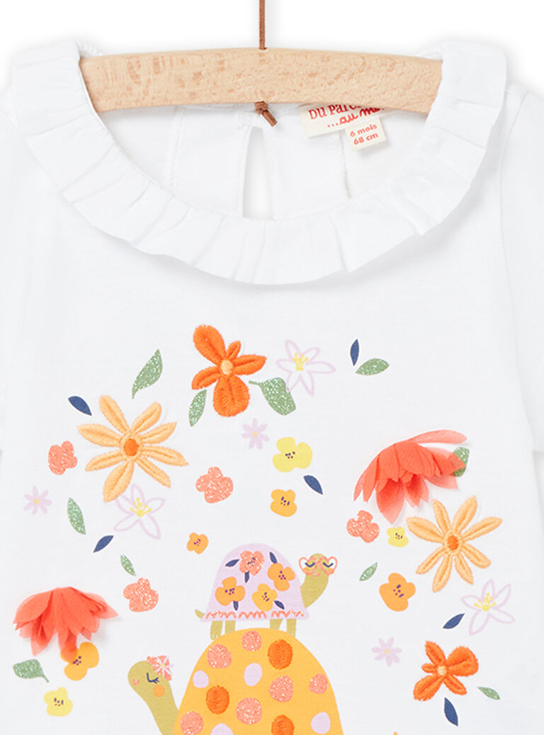 T-shirt blanc bébé fille