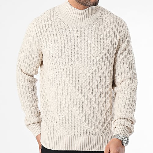 Pull Col Montant Cozy Beige