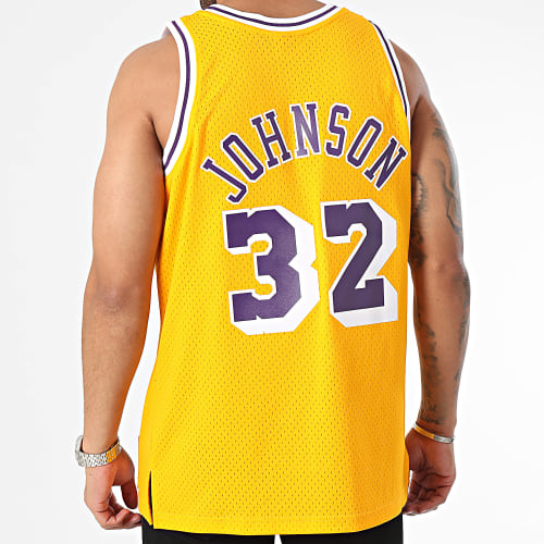Maillot De Baseball Swingman Home Los Angeles Lakers Magic Johnson Jaune