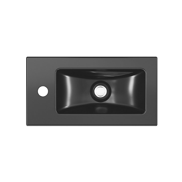 Plan vasque noir GoodHome Nira 45 cm