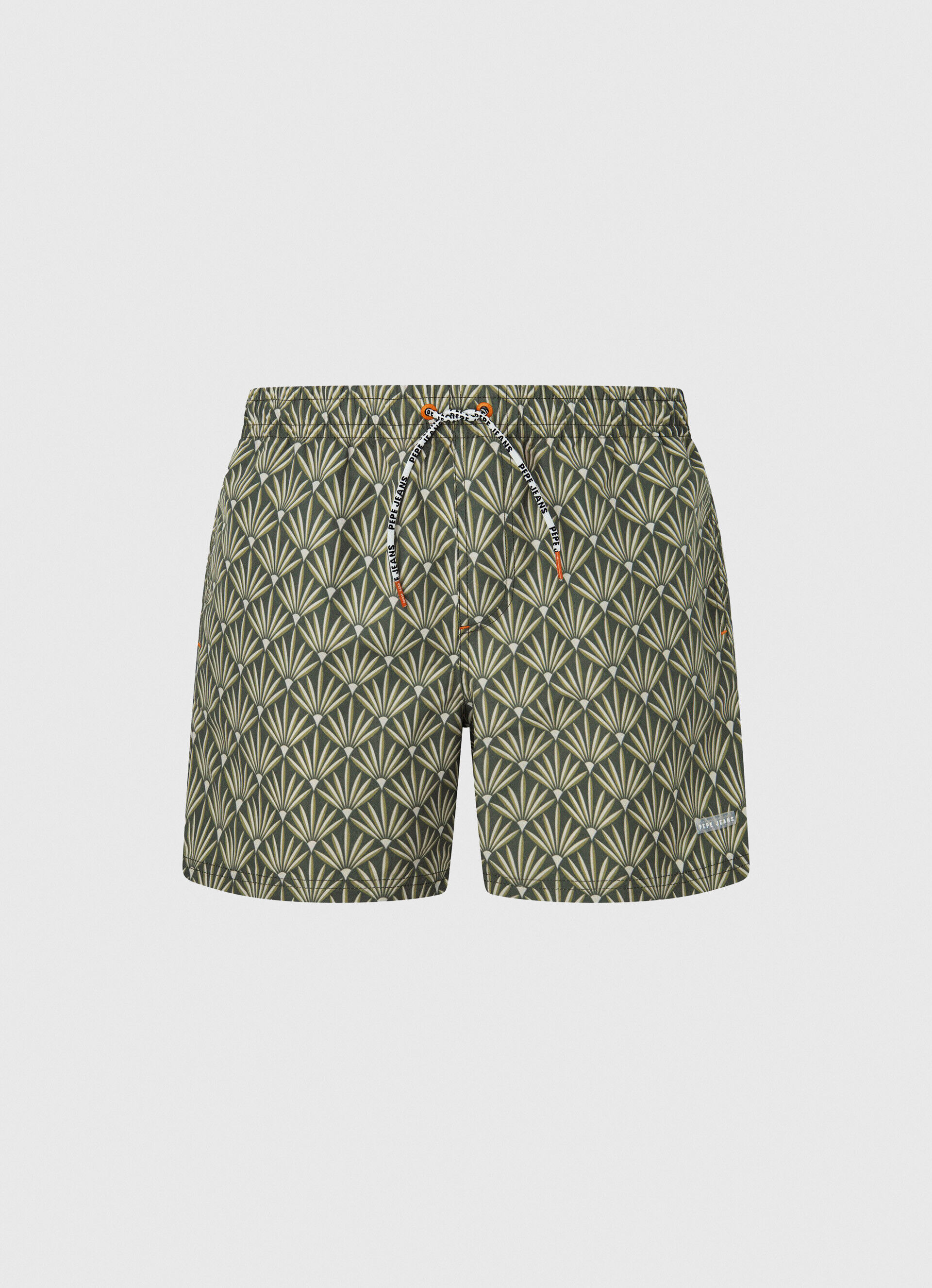 Maiô Bermuda com estampa floral folclórica - Verde Cáqui Harvard
