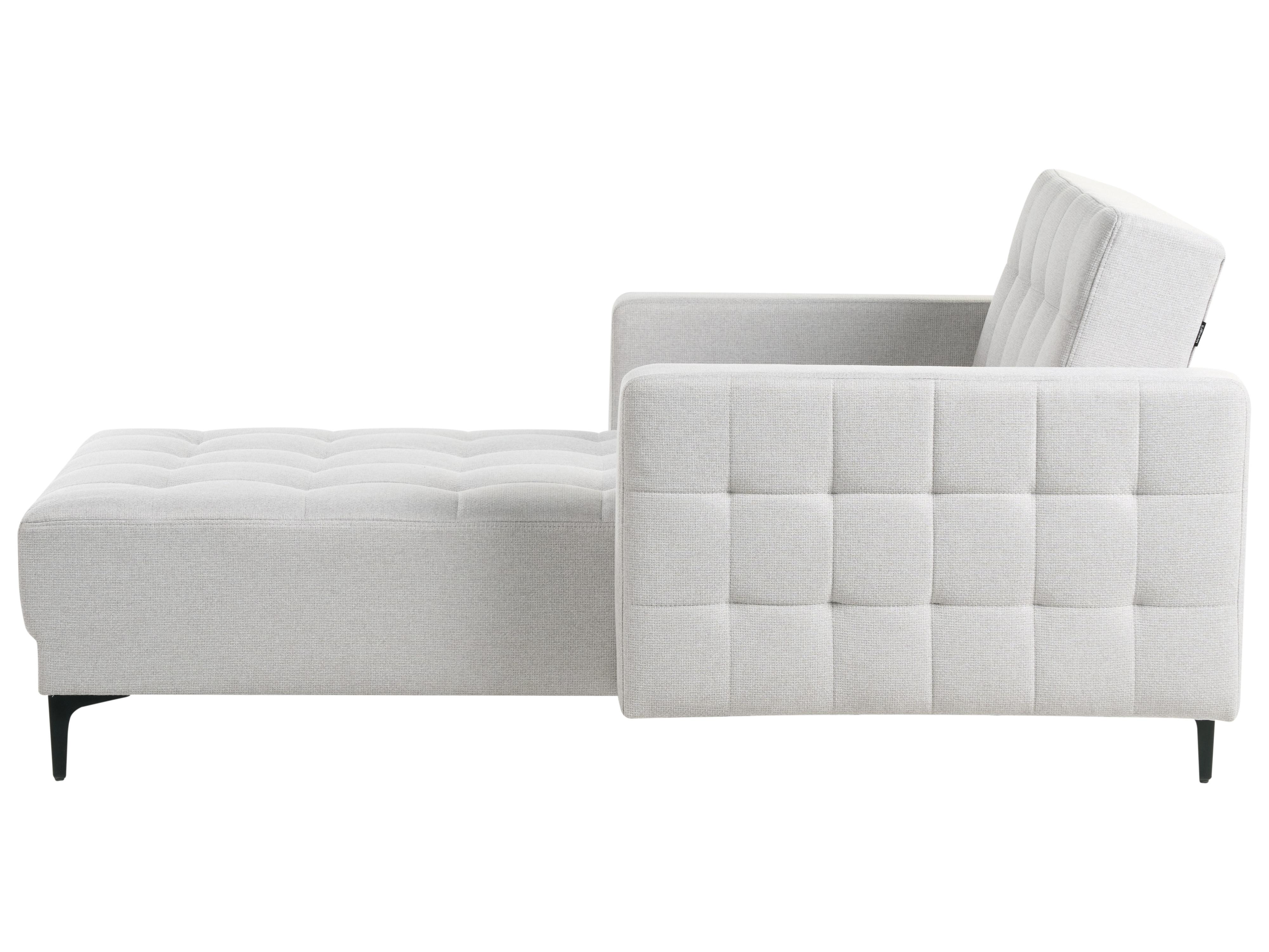 Chaise longue ABERDEEN Stof Lichtgrijs