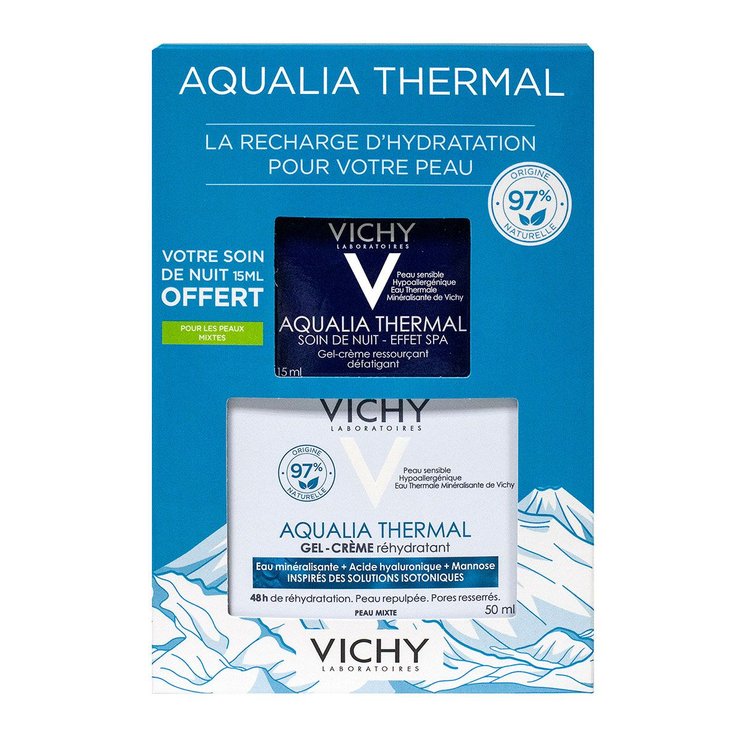 Gel-crème réhydratant thermal 50ml + soin nuit offert