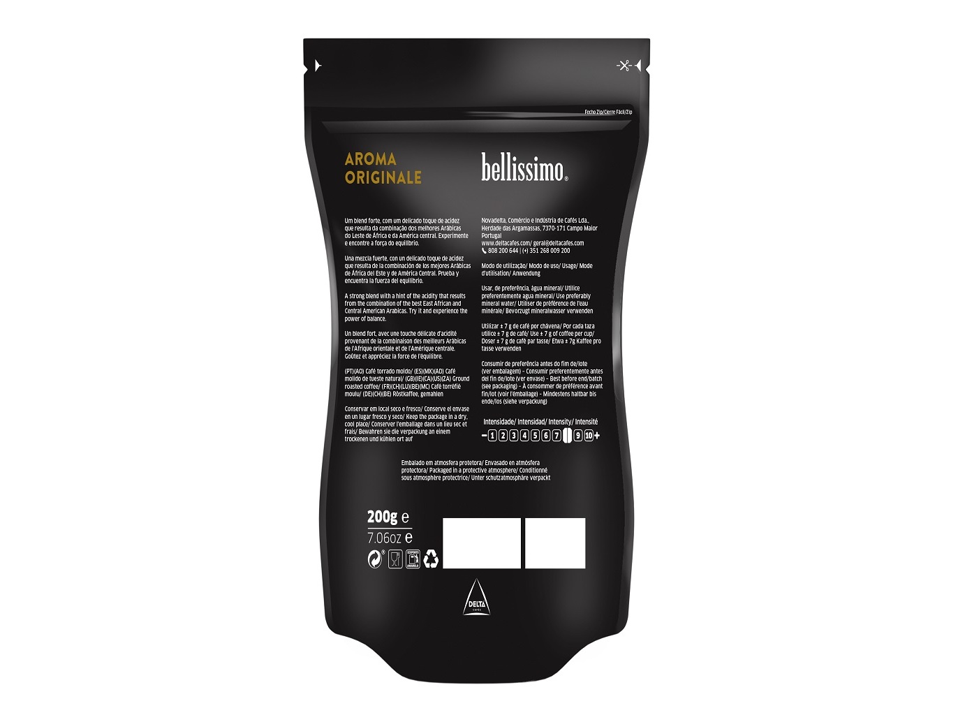 CAFÉ MOÍDO BELISSIMO AROMA ORIGINALE 200G