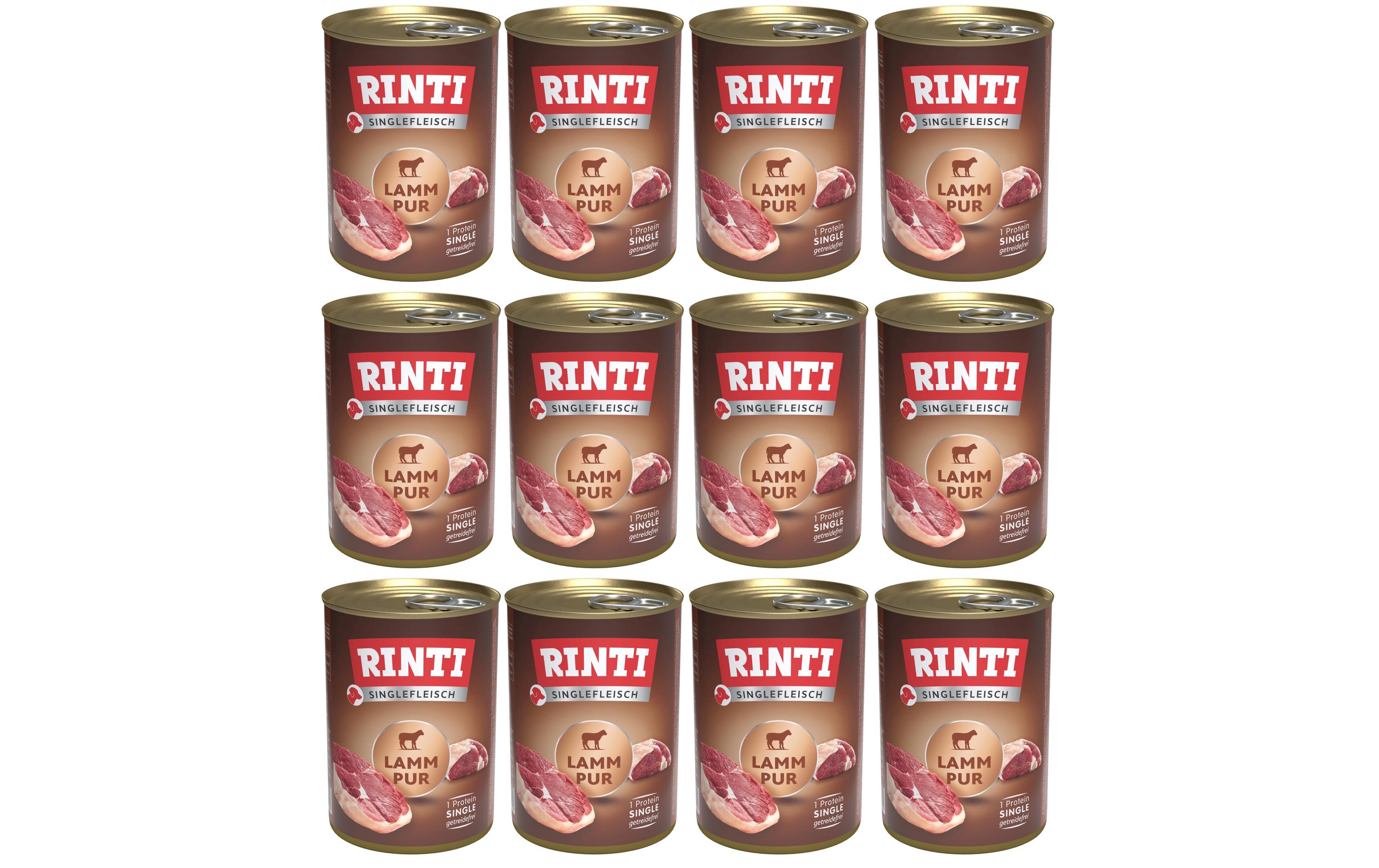 Nassfutter Singlefleisch Dose Lamm Pur, 12 x 400 gAlleinfuttermittel für ausgewachsene Hunde