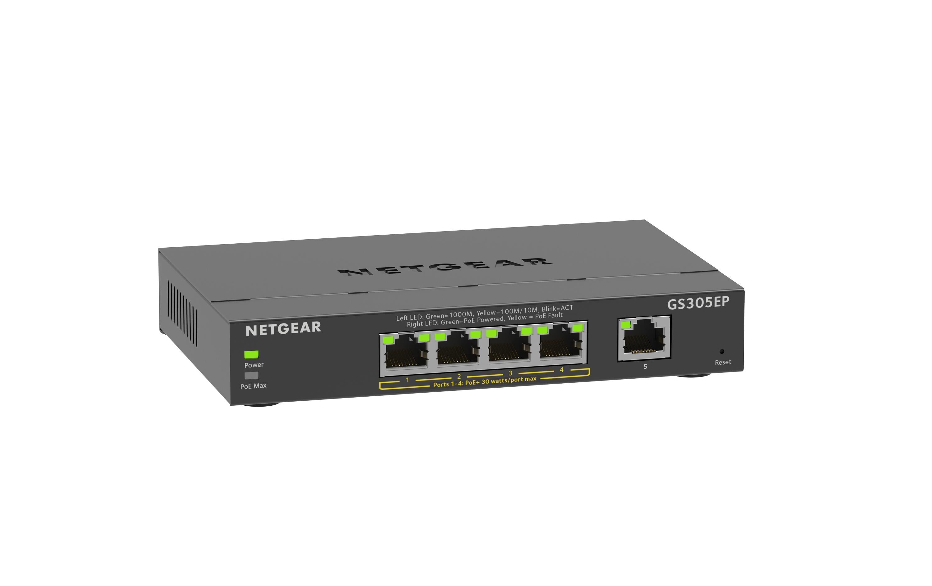 PoE+ Switch GS305EP-100PES 5 Port5-Port Gigabit Ethernet PoE+ Smart Managed Plus Switch (GS305EP)