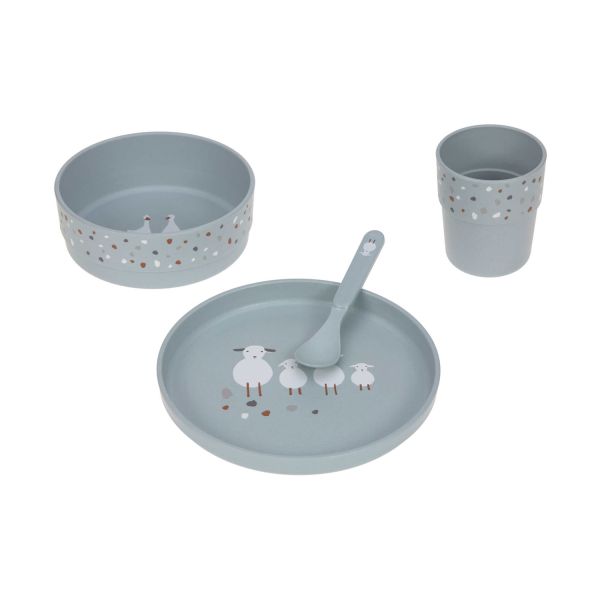 Laessig Tiny Farmer Sheep / Goose Dinerset Blue