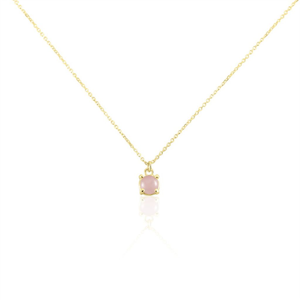 Collier Campsis Or Jaune Calcedoine