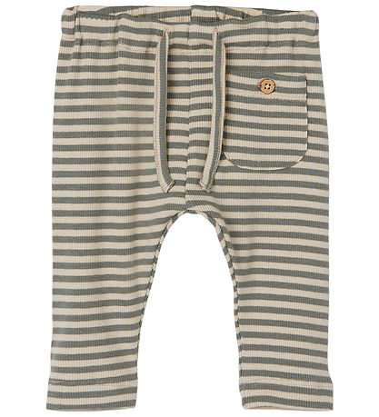 Lil' Atelier Hosen - Rib - NbmGago - Noos - Nebel/Agave Green