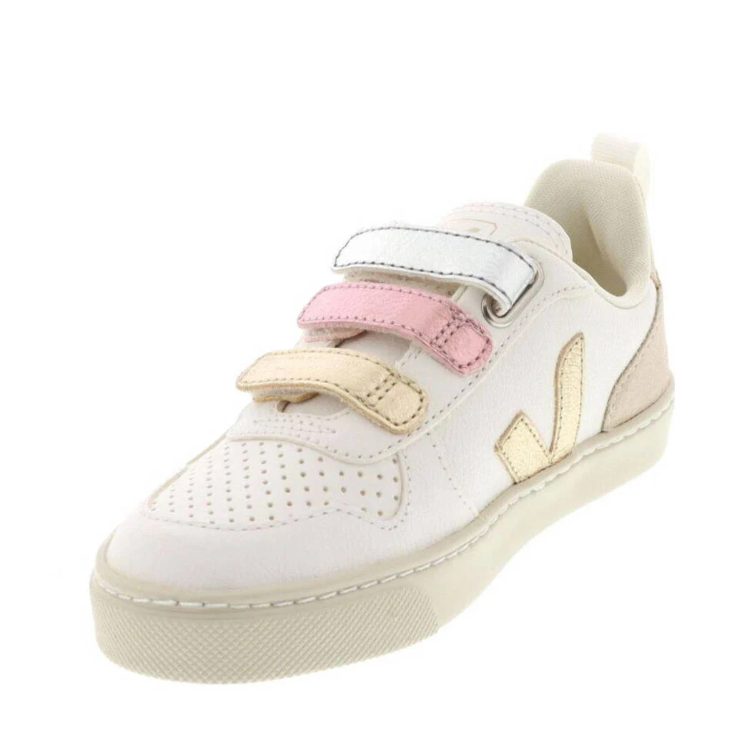 Veja leren sneakers wit/goud/roze