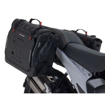 Sacoches cavalières SW-MOTECH SysBag WP L/L (27-40 litres x 2) complet avec support - Noir