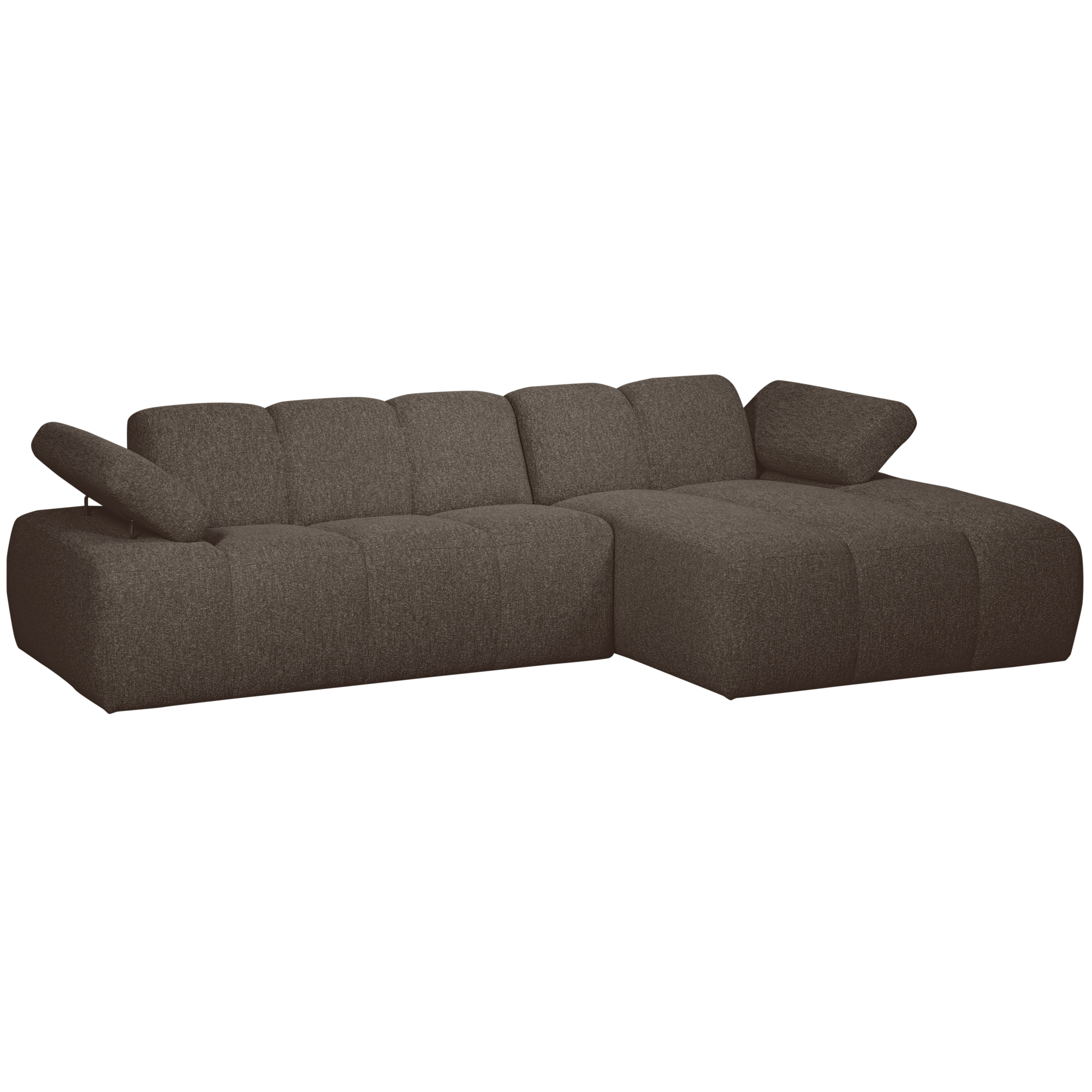 Chaise Longue Mojo Mojo Chaise Longue Rechts - Bouclé - Bruin Melange