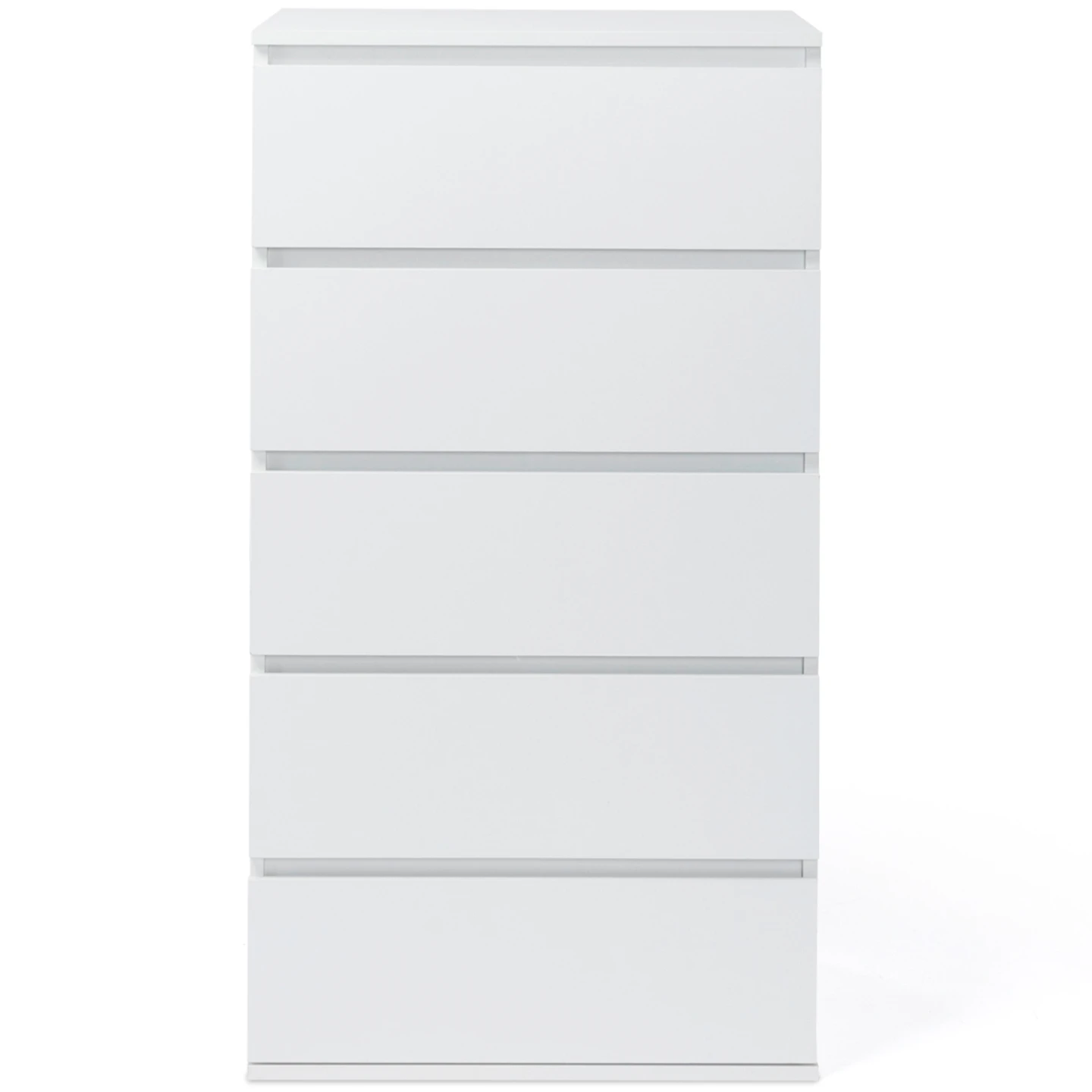 Chiffonnier 5 tiroirs TOMI 60 cm commode semainier bois blanc