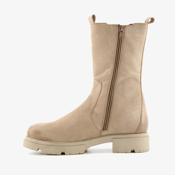 Harper leren dames chelsea boots taupe