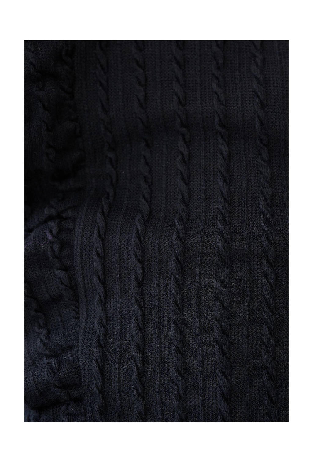 Shoeby gebreide longsleeve met ruches zwart