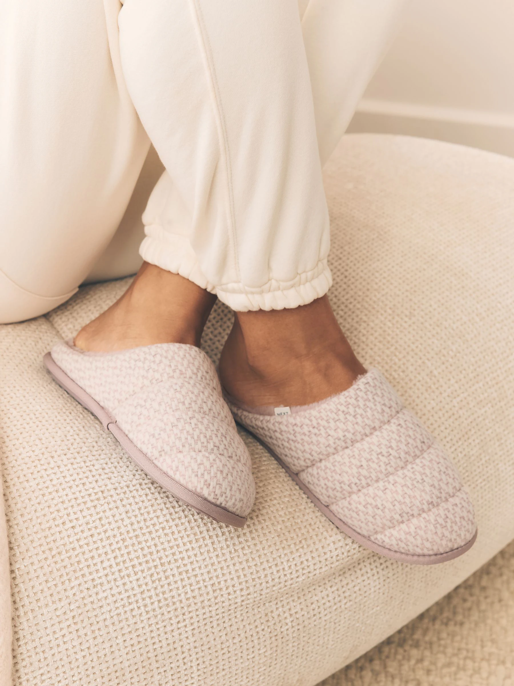 Roze - Quilted Brushed Mules