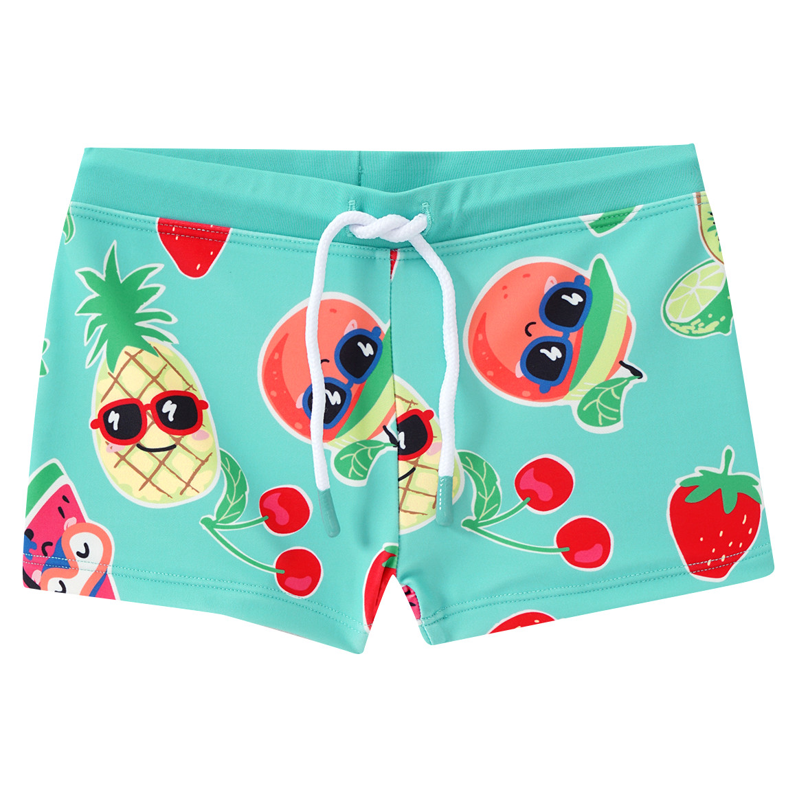 Famy Jungen Badehose mit Allover-Print helltürkis