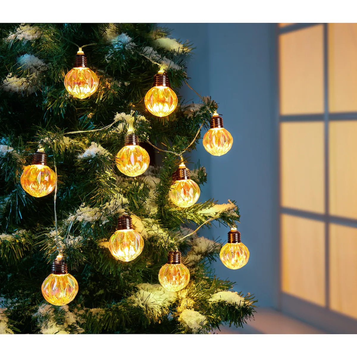 viva domo - Solar-Lichterkette „Kugeln“, 3,8 m