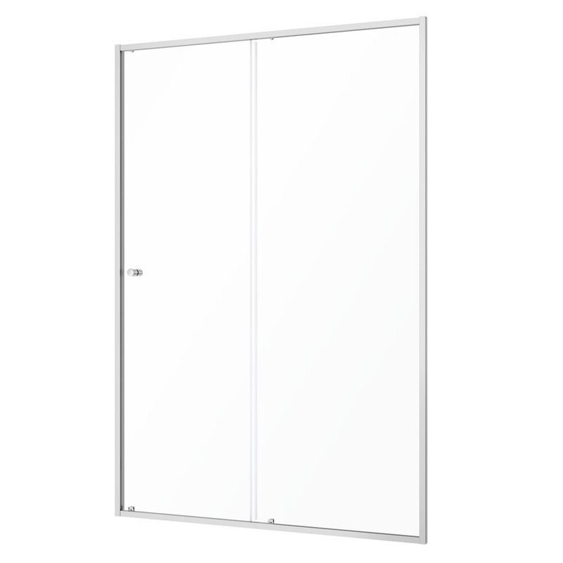Sealskin Contour Schuifdeur voor nis 140x200 cm, 6 mm helder veiligheidsglas met antikalklaag RVS geborsteld